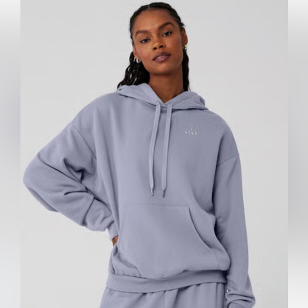 ALO Yoga Fog Small hoodie sweatshirt